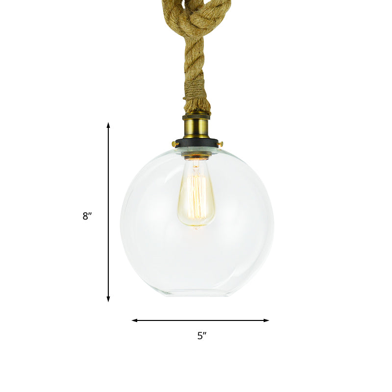 Modern Transparent Glass Pendant Light With Industrial Style - Ideal Kitchen Ceiling Fixture