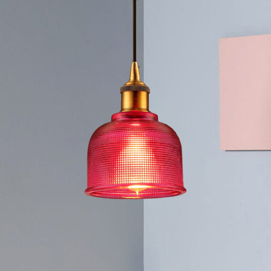 Grid Glass Pendant Light With Stylish Traditional Cup Shade Perfect For Living Room And Cafe