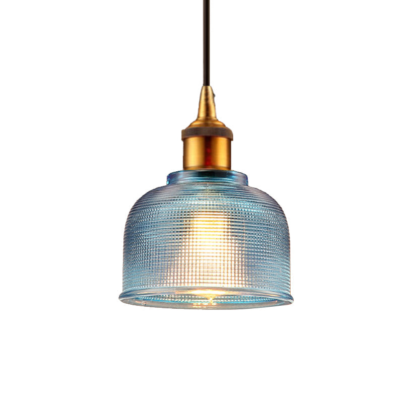 Grid Glass Pendant Light With Stylish Traditional Cup Shade Perfect For Living Room And Cafe