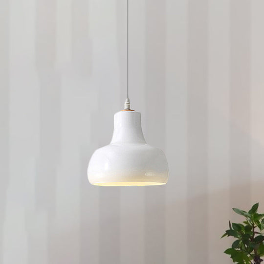 Modern Glass Pendant Lamp With Led Light In White Or Warm Tone - Bowl Cone Saucer Shape