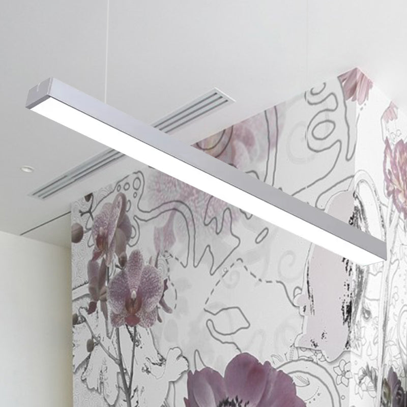 Sleek Rectangular Led Hanging Lighting - 23.5/35.5/47 Long | Slim Metal Shade Minimalistic