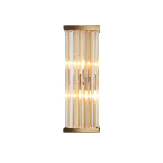 Minimalist Crystal Wall Sconce With 2 Bulbs For Living Room Lighting