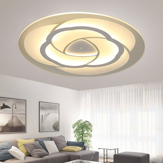 Blossom Ultra Thin Acrylic Flushmount Modernism White Led Ceiling Light 16.5/20.5 Warm/White / 16.5