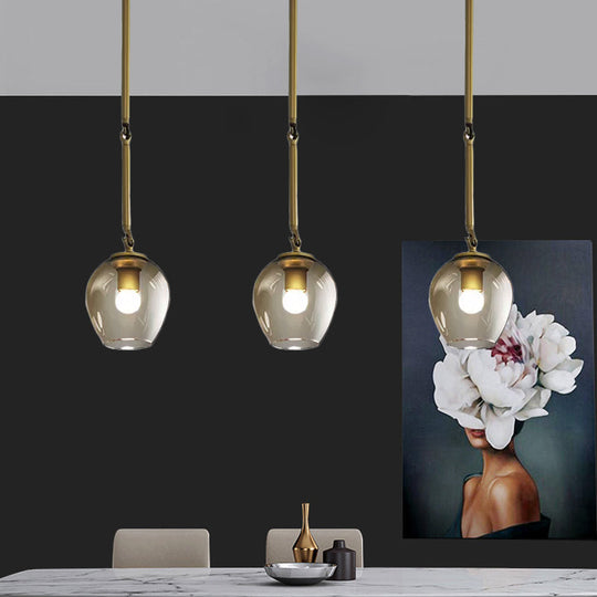 Vintage Wine Cup Pendant Light In Black/Gold For Kitchen