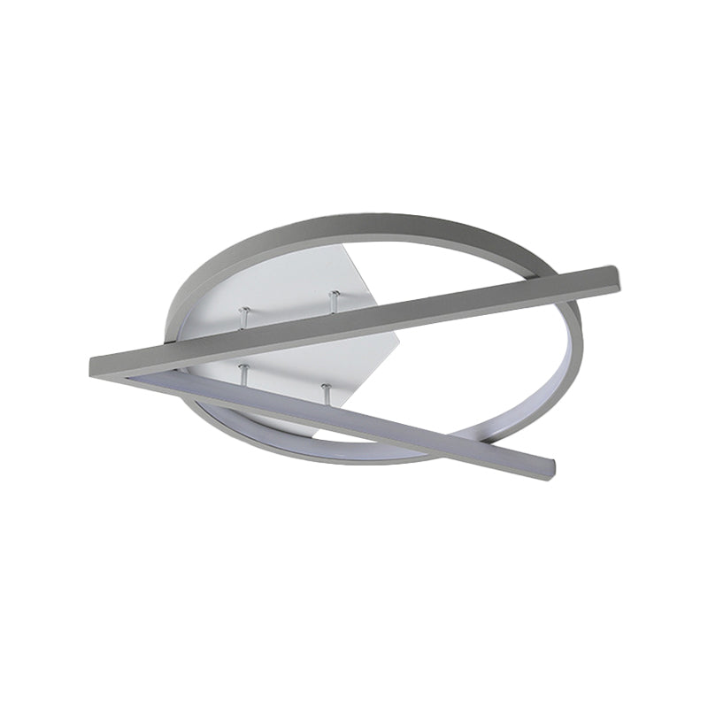 16.5’/20.5’ W Hotel Led Flush Light Simplicity Grey Ceiling Mount Lamp