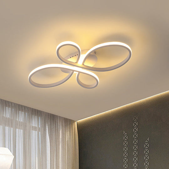 Minimalist White/Coffee Led Ceiling Light With Acrylic Frame And Adjustable Warm/White/Natural
