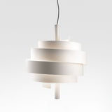 Modern Pink/Green/White Twirling Pendant Lamp - Stylish Metallic Hanging Light Fixture