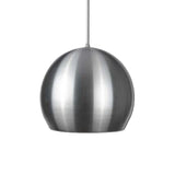 Satin Nickel Dome Pendant Light With Minimalist Design And Pierced Venting