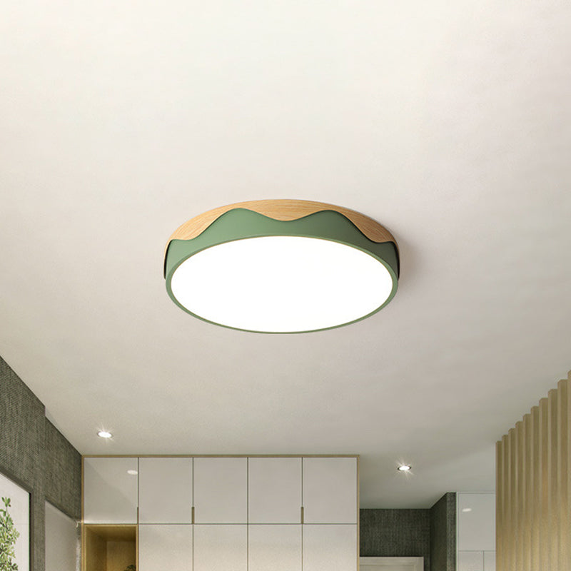 Macaron Acrylic Close To Ceiling Light - Rounded Thin Design 16.5’/20.5’ Wide Led Flush Mount