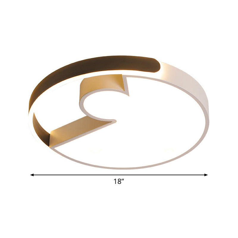 Rounded Splicing Ceiling Flush Acrylic Led Lighting 18’/22’ Dia – Modern Design Warm/White