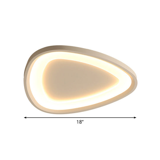 Modern Raindrop Led Ceiling Light In Warm/White For Kitchen - 18’/23.5’ W
