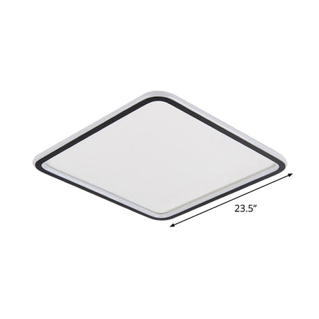 Minimalist Black Aluminum Led Ceiling Lamp In 3 Sizes: Slim Flush Mount For Stylish Bedroom Lighting