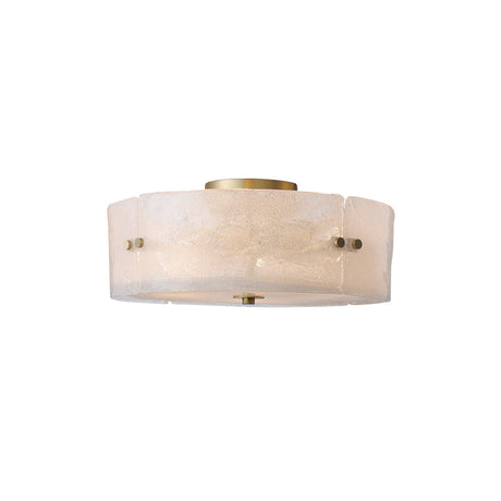 Mid Century White Glass Flush Mount Ceiling Light With 4-Bulb Circle Design