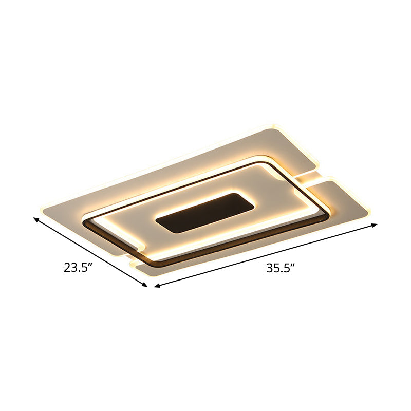 Modern Slim Led Ceiling Light For Living Room In Black And White