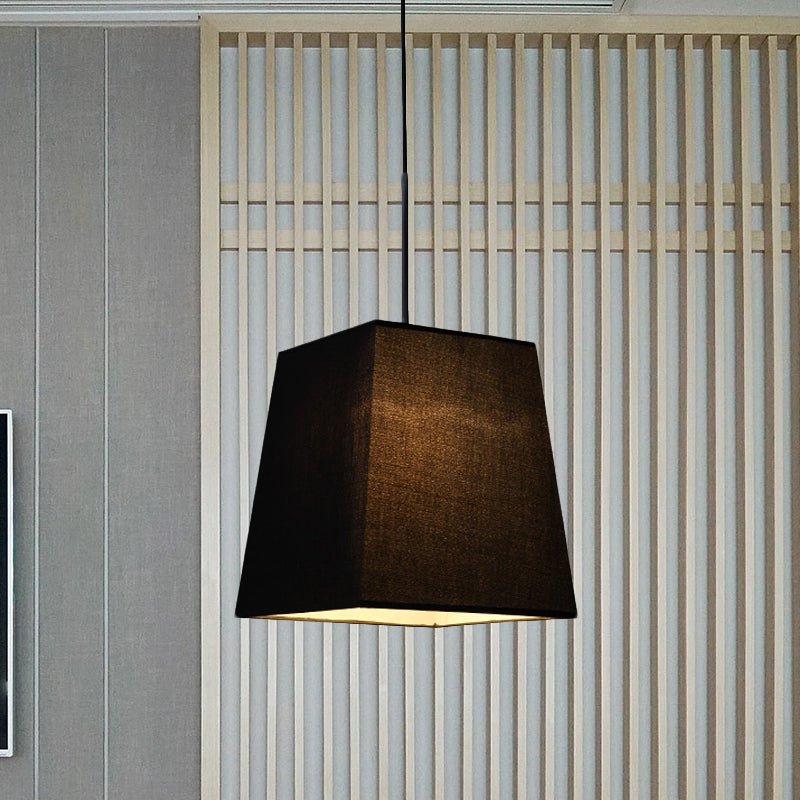 Black Fabric Mini Pendant Light - Sleek Simplicity For Dining Room