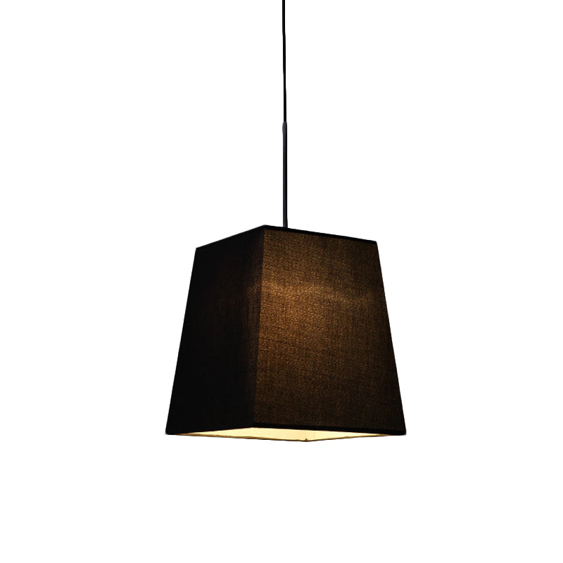 Black Fabric Mini Pendant Light - Sleek Simplicity For Dining Room