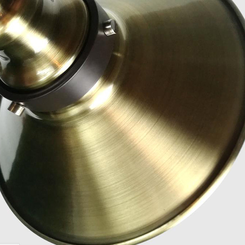 Vintage Iron Bronze Wall Light Sconce - Saucer Shade 1-Bulb Stylish Mounted Lamp For Farmhouse