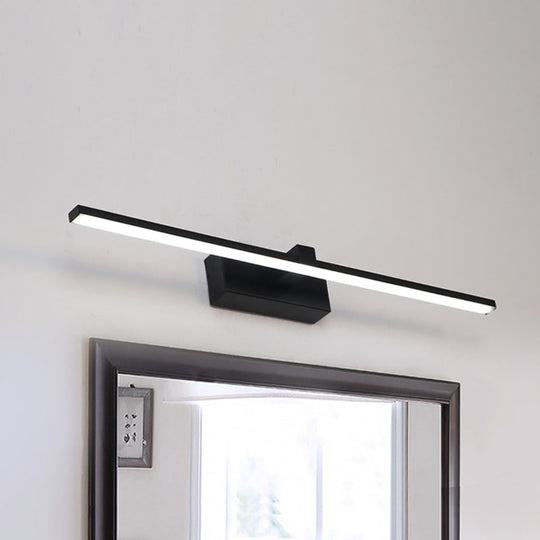 Black/White Led Wall Mounted Bathroom Mirror Light - Iron Stick Vanity Lamp Multiple Sizes Available