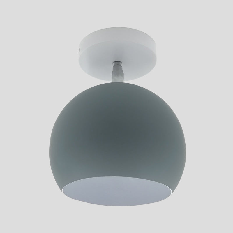 Adjustable Half Sphere Flush Mount Macaron Aluminum Lighting Fixture - Small | 1 Bulb