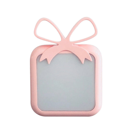 Childrens Light-Sensing Night Light - Gift-Shape Blue/Pink Plug-In Led Wall Lamp For Bedroom