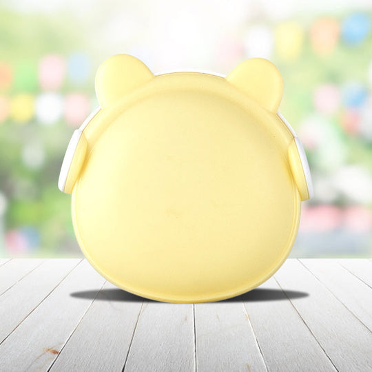 Plastic Wall Nightlight - Cartoon Bear Design With Light Sensor And Led Pink/Blue/White