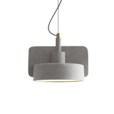 Minimalist Shallow Bowl Hanging Light With 1 Bulb - Red/Grey/Yellow