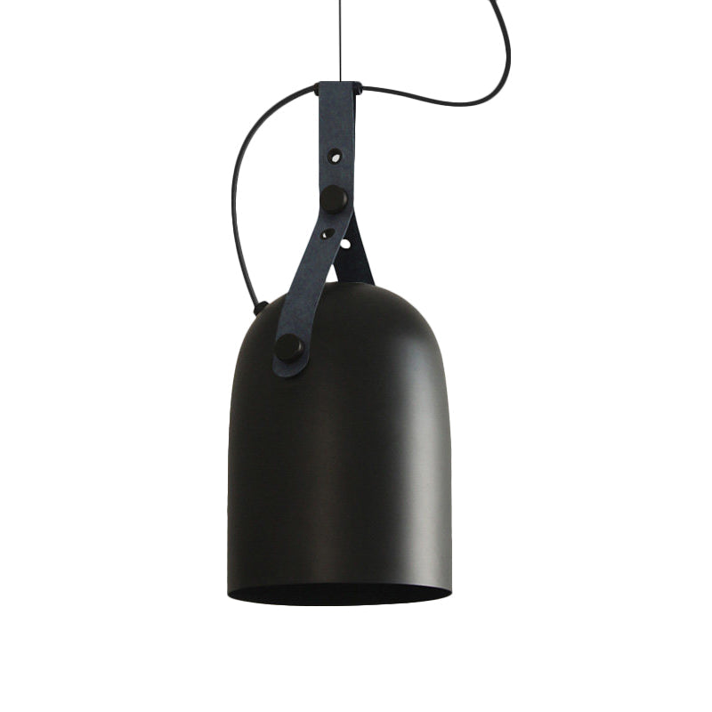 Industrial Hanging Kitchen Ceiling Lamp - Factory Iron Elongated Dome Shape 1 Head
