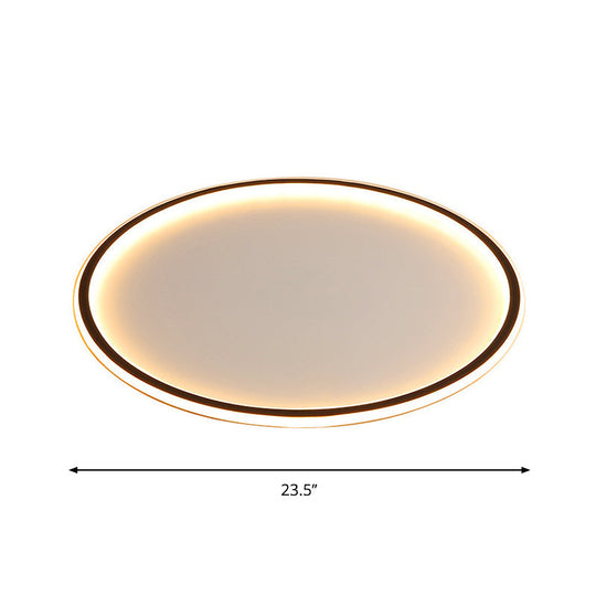Ultrathin Flush Mount Led Ceiling Lamp In Black - Simple Acrylic Design For Living Room 16/19.5/23.5