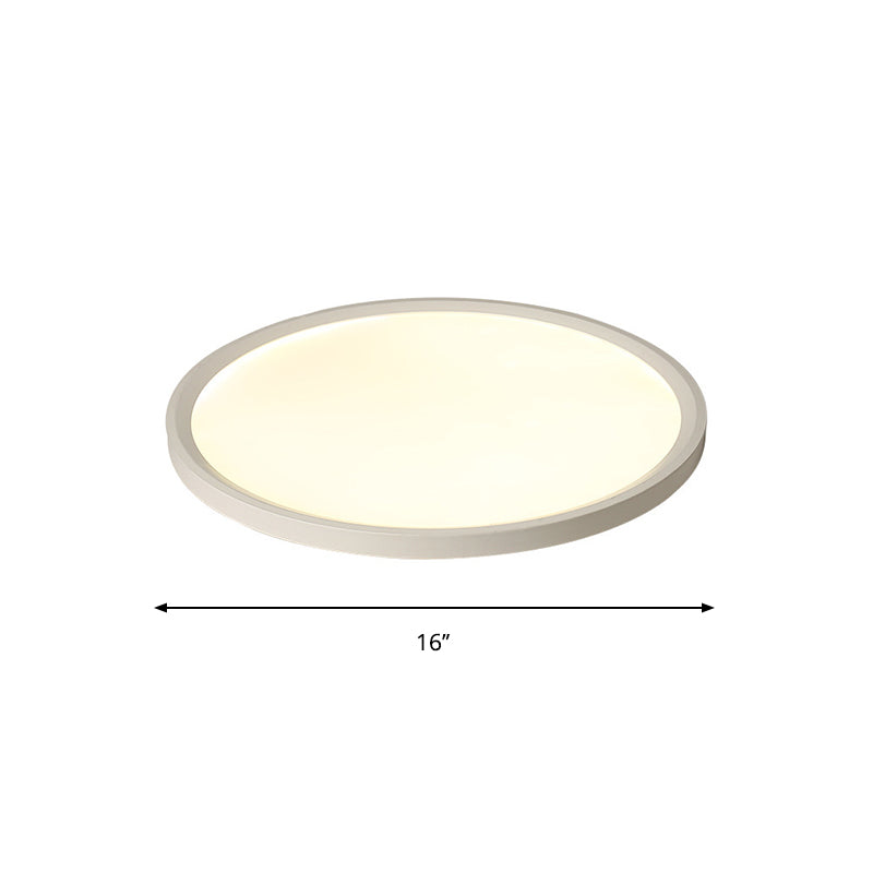 Sleek And Modern Acrylic Led Flush Mount Ceiling Light Fixture In Warm/White Multiple Sizes