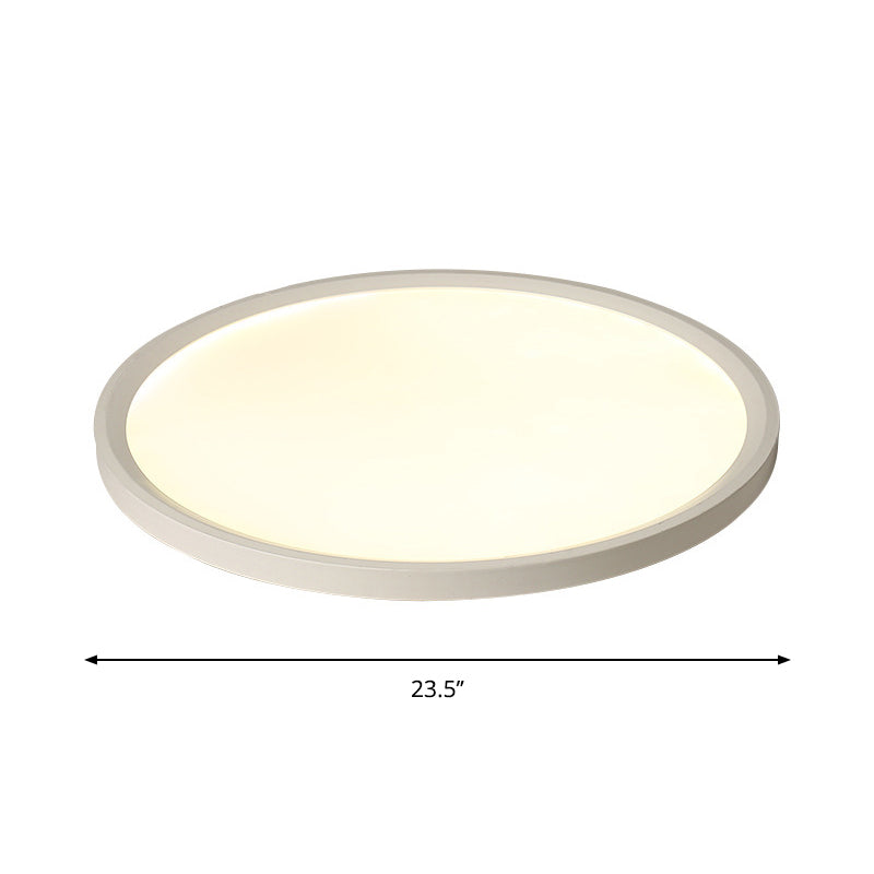 Sleek And Modern Acrylic Led Flush Mount Ceiling Light Fixture In Warm/White Multiple Sizes