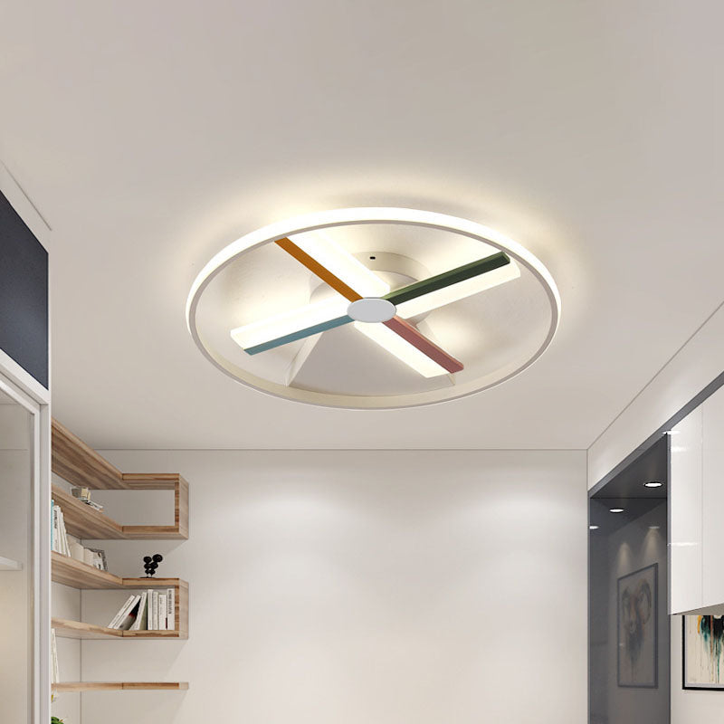 Windmill Led Ceiling Light For Modern Children’s Bedroom 16.5’/20.5’ Wide