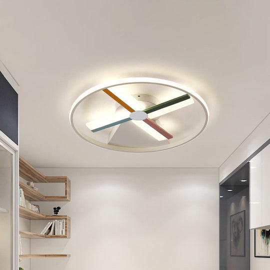 Windmill Led Ceiling Light For Modern Children’s Bedroom 16.5’/20.5’ Wide