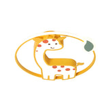 Giraffe Kids Ceiling Light Fixture - Iron Frame Led Yellow Flush Mount For Childrens Bedroom