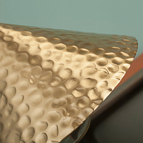 Vintage Brass/Gold Pendant Light With Conical Shade And 1 Bulb