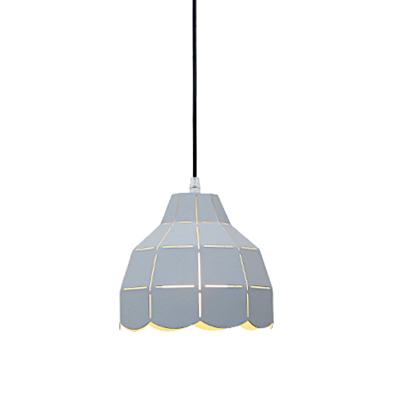 Modern Nordic Metal Pendant Light - Black/Gray/White/Yellow/Blue Folded Design 1 Dining Room