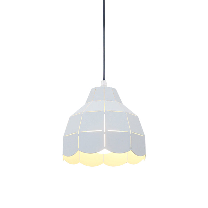 Modern Nordic Metal Pendant Light - Black/Gray/White/Yellow/Blue Folded Design 1 Dining Room