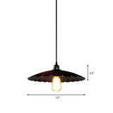 Antique Scalloped Pendant Lamp - 10’/12’ Dia Black’ Perfect For Your Kitchen