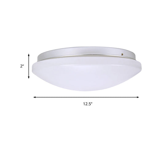 Minimalist Circular White Ceiling Light Fixture With Acrylic Shade - Sizes Available