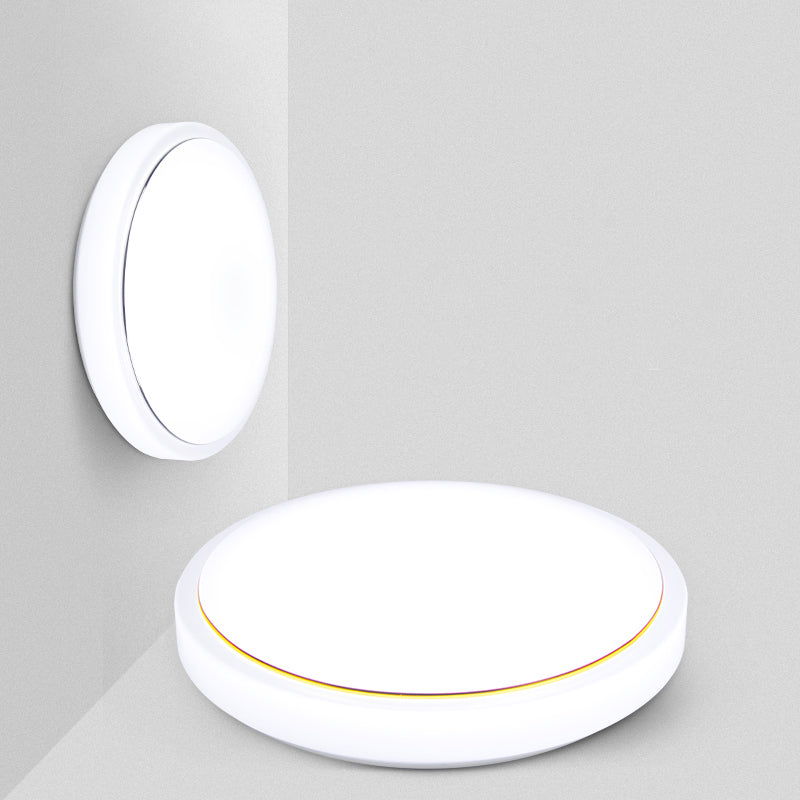 Metal Led Ceiling Light Fixture With Acrylic Shade For Hallway - Warm/White 7.5/9/12 Dia