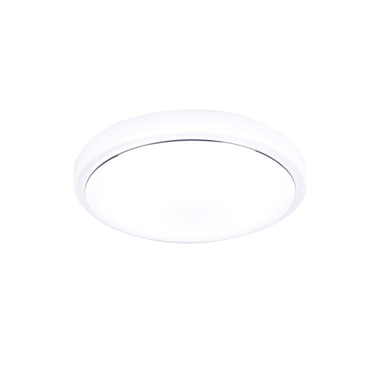 Metal Led Ceiling Light Fixture With Acrylic Shade For Hallway - Warm/White 7.5’/9’/12’ Dia