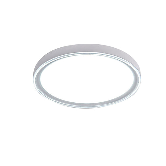 16’/19.5’ Nordic Metal Round Flush Light With Acrylic Shade - White/Pink/Yellow Led Ceiling