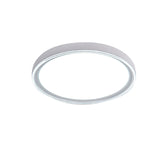 16/19.5 Nordic Metal Round Flush Light With Acrylic Shade - White/Pink/Yellow Led Ceiling Fixture