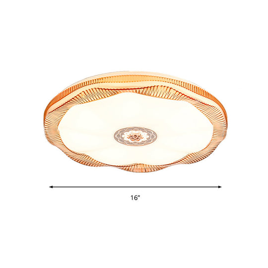 Blooming Flush Mount Ceiling Light For Bedroom Modern Acrylic Shade White/Blue/Gold Warm/White –