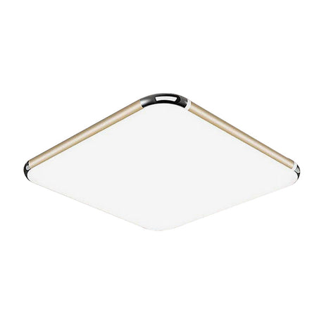 Minimalist Gold Led Flush Mount Ceiling Light For Bedroom Ultra-Thin Square/Rectangular Design With