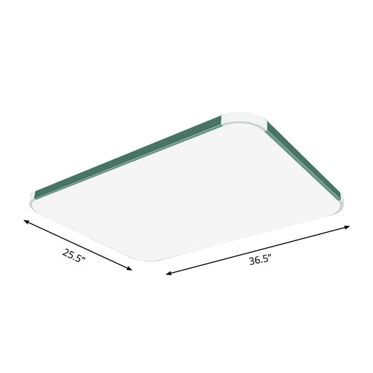 Geometric Led Flush Mount Lamp In Macaron Colors - 12’/15’/17’ Wide