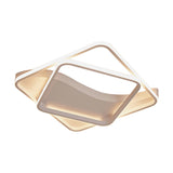 Led Bedroom Ceiling Lamp With Acrylic Shade: Warm/White Light White/Brown Design