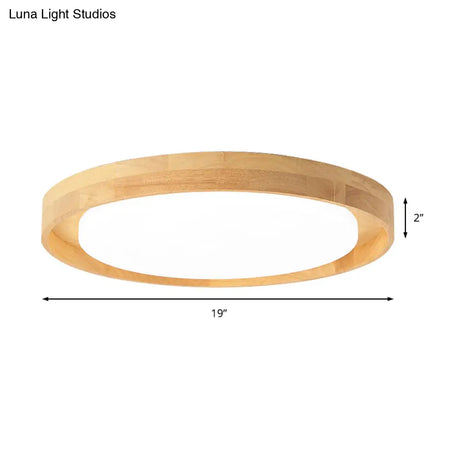 15’/19’ Acrylic Round Flush Led Ceiling Lamp With Modern Design Warm/White Light