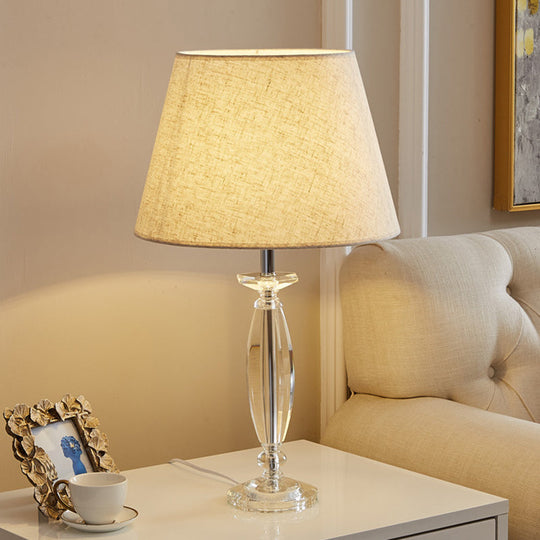 Francesca - White/Flaxen/Coffee Table Lamp Flaxen