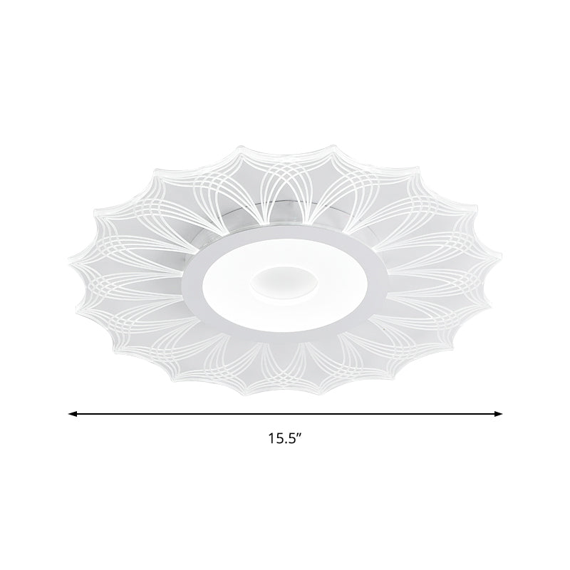 Contemporary Ultra Thin Led Flush Mount Ceiling Light Fixture For Bedroom - Clear Acrylic