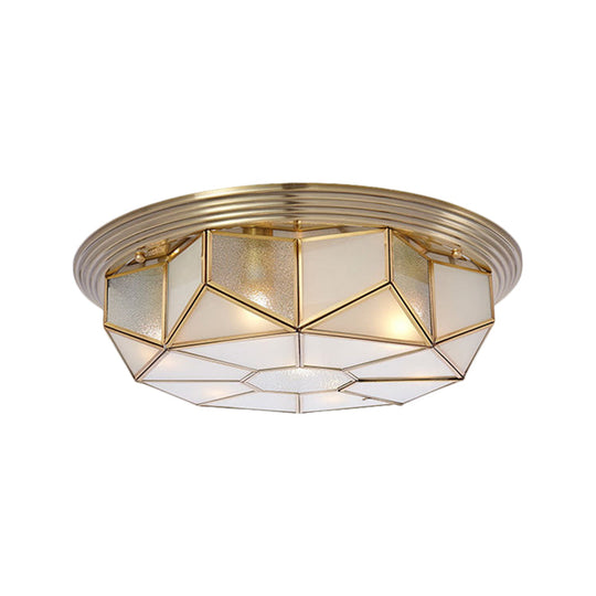 Opal Glass 6 - Bulb Brass Geometric Ceiling Light Fixture For Rural - Style Living Room